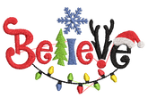 Christmas Believe : Embroidery Design - FineryEmbroidery